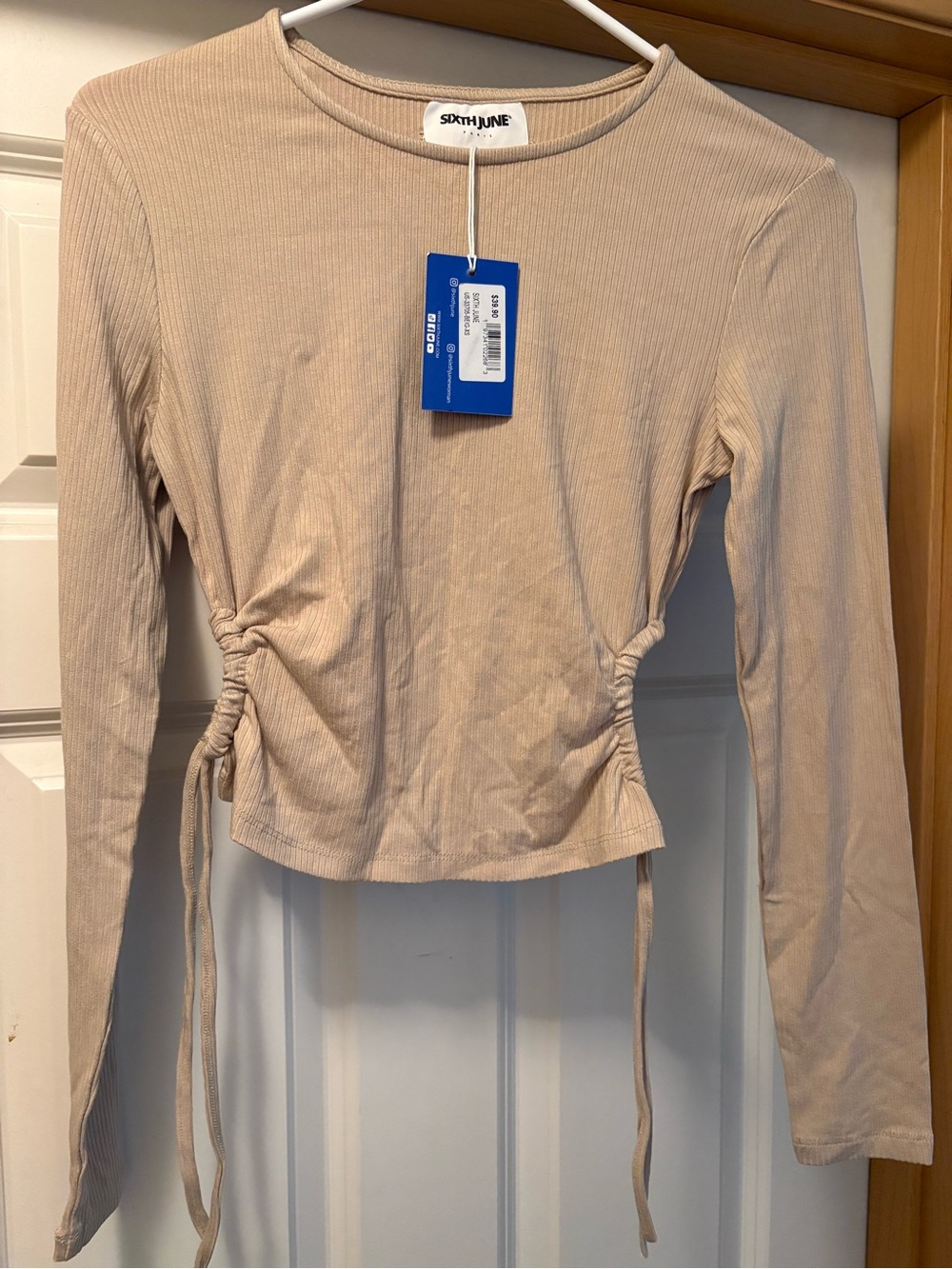 Sixth June Naked/ Tan Long Sleeve Top Women’s Size XS NWT
